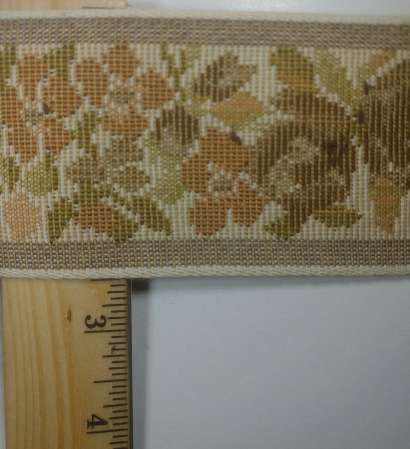 2.5" Woven Tapestry Floral Webbing Trim - 7 Continuous Yards - COLOR OPTIONS!