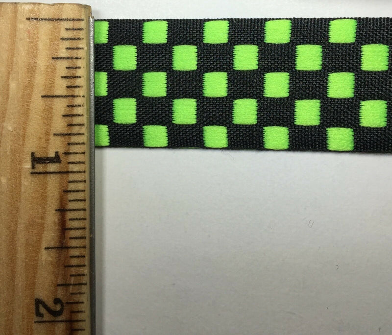 18 Continuous Yards - Jacquard Woven Checkerboard Ribbon Trim - 1" Wide!