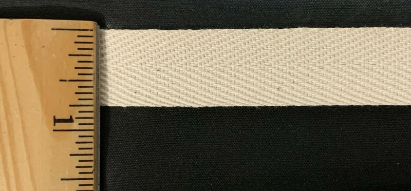 3/4" Cotton Twill Tape - Color: Natural - 72 Yards TOTAL! - Made in USA!