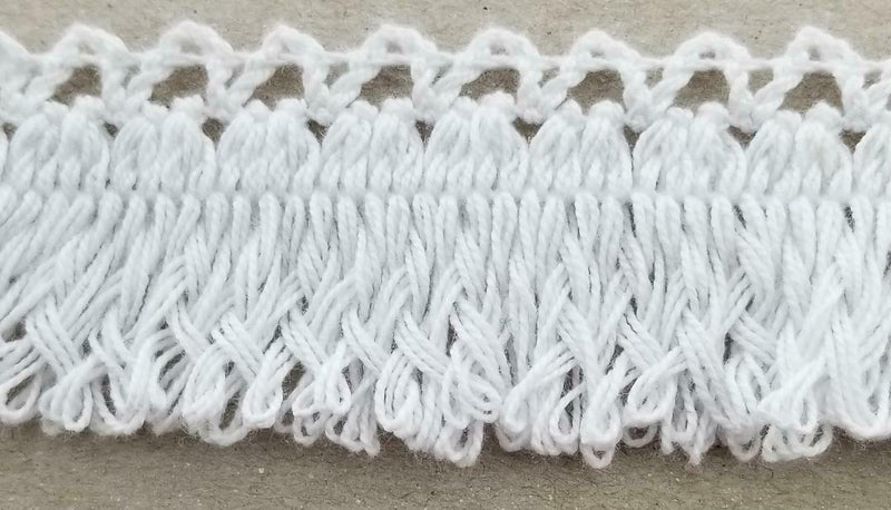 1.5" Cotton Cluny Braided Looped Fringe Trimming - 10 Continuous Yards
