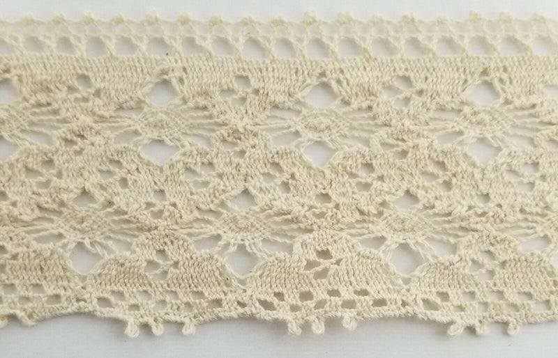 2" Cotton Cluny Lace Trimming - 10 Continuous Yards - MADE IN USA!