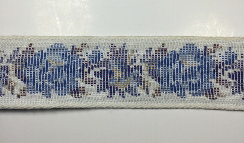 1" Woven Tapestry Floral Elegant Webbing Trim -12 Continuous Yards- MANY COLORS!