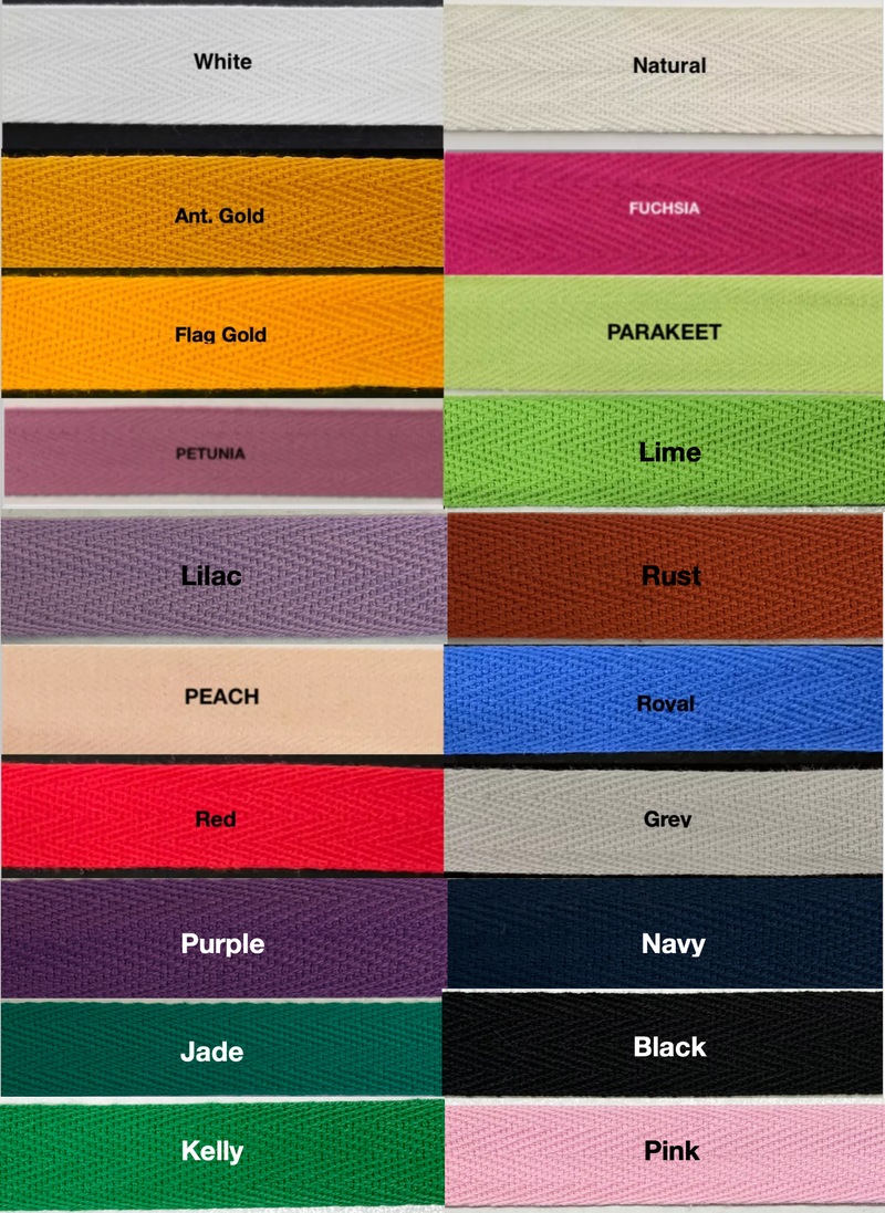 3/4" Cotton Twill Tape - 36 Yards - Many Colors Available! - Made in USA!
