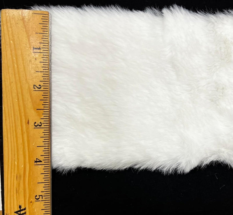 4" White Faux Fur Trimming - 4 Continuous Yards!