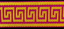 1-3/4" Greek Key Jacquard Woven Ribbon Trim - 6 Continuous Yards - Many Colors!
