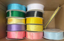 1.5" DOUBLE-FACE D/F SATIN RIBBON - 11 COLORS - 50 YARDS SPOOLS & 1/4" GOLD RIBBON 100 YARDS