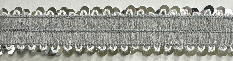 3 ROW (1") STRETCH SEQUIN TRIM - 10 Continuous Yards - Many Colors Available
