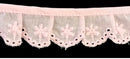 1-1/8" Ruffled Gathered Embroidery Eyelet Trimming - 8 Continuous Yards