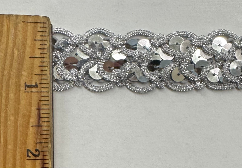 7/8" Braided Sequin Trimming - 6 Continuous Yards! MADE IN USA!