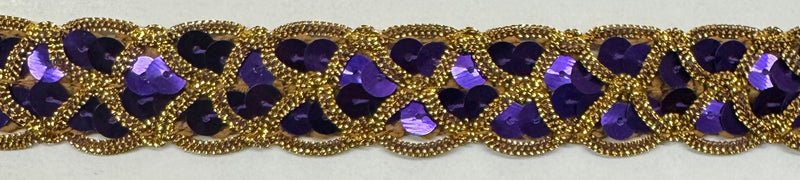 7/8" Braided Sequin Trimming - 6 Continuous Yards! MADE IN USA!