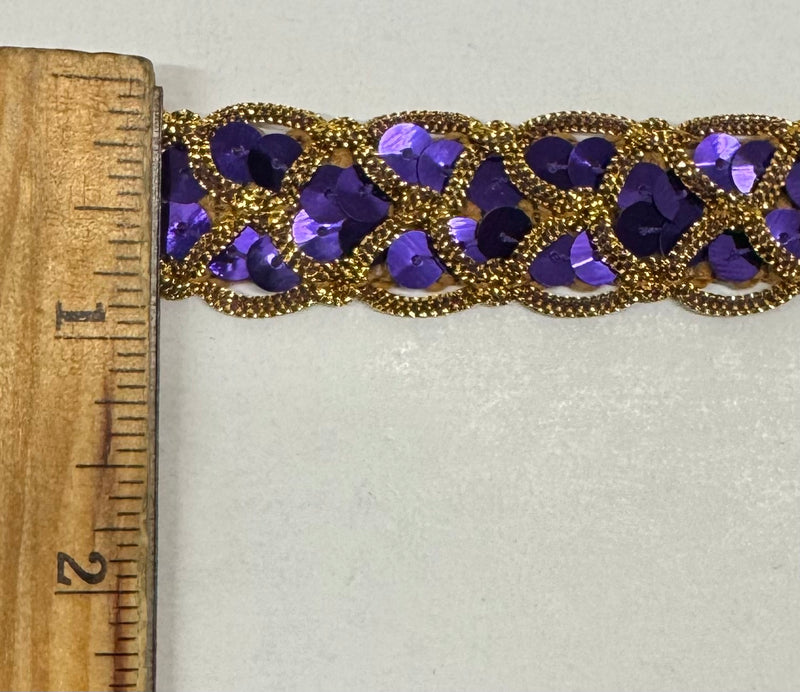 7/8" Braided Sequin Trimming - 6 Continuous Yards! MADE IN USA!