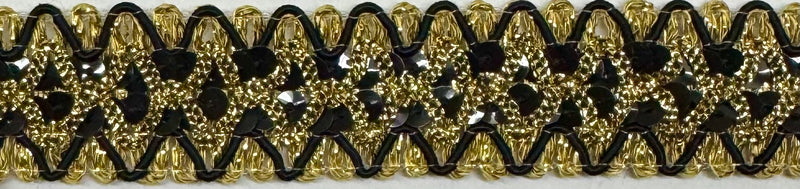 1" Braided Sequins Trim - 6 Continuous Yards!
