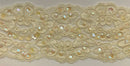 3.5" Beaded & Corded Bridal Embroidered Lace Trimming - 1 Yard!
