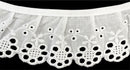 2" Ruffled Gathered Embroidery Eyelet Lace Trimming! - 6 Yards!