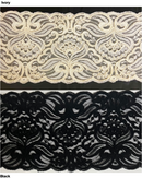 5" Corded Bridal Embroidered Lace Trimming - 1 Yard!