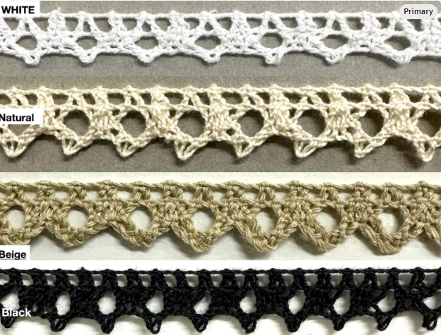 1/2" Cluny Lace Trimming - 20 Continuous Yards - Many Colors Available!