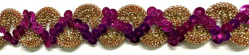 3/4" Metallic Sequins Trimming - 9 Continuous Yards - Many Colors Available!