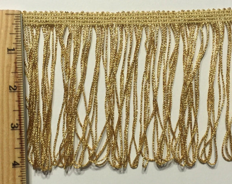 4" Stretch Metallic Chainette Fringe - 6 Continuous Yards!