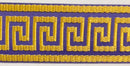 1-3/4" Greek Key Jacquard Woven Ribbon Trim - 6 Continuous Yards - Many Colors!