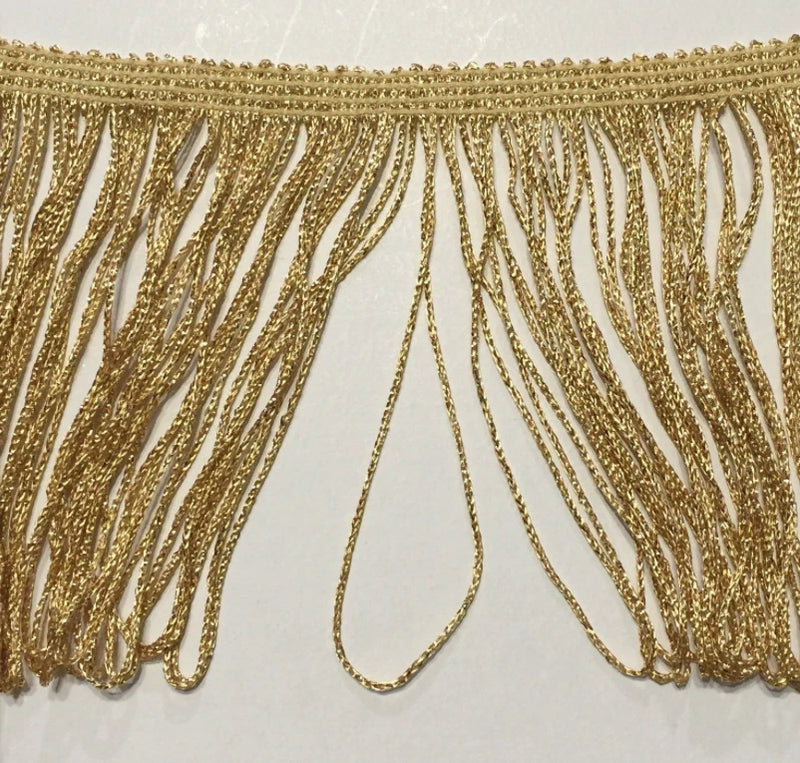 4" Stretch Metallic Chainette Fringe - 6 Continuous Yards!