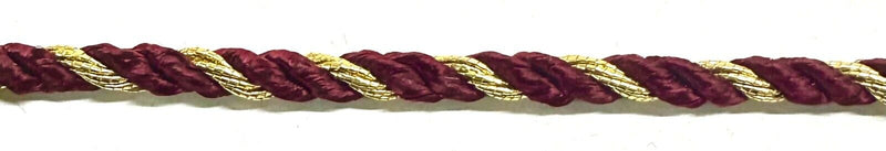 1/4" TWIST CORD ROPE TRIMMING WITH METALLIC - 9 YARDS - MANY COLORS!