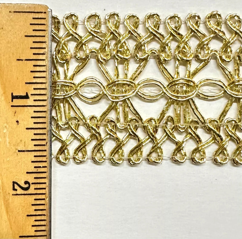 1.5" Metallic Braid Gimp Trimming - 8 Yards - MADE IN USA!
