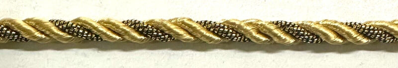 1/4" TWIST CORD ROPE TRIMMING WITH METALLIC - 9 YARDS - MANY COLORS!
