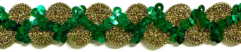 3/4" Metallic Sequins Trimming - 9 Continuous Yards - Many Colors Available!