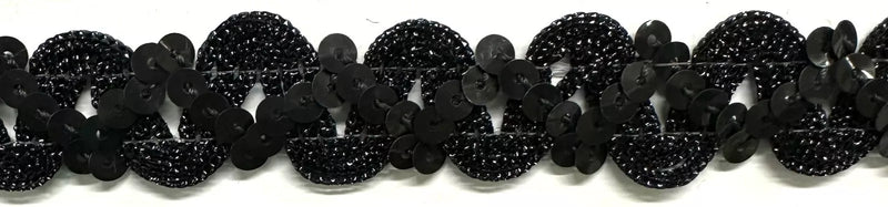3/4" Metallic Sequins Trimming - 9 Continuous Yards - Many Colors Available!