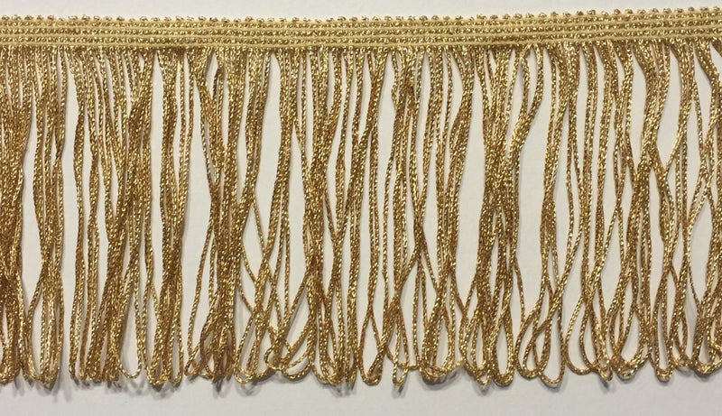 4" Stretch Metallic Chainette Fringe - 6 Continuous Yards!