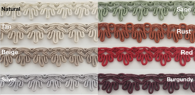 5/8" Scalloped Gimp Sewing Braid Trim - 18 Yards - Many Colors Available!
