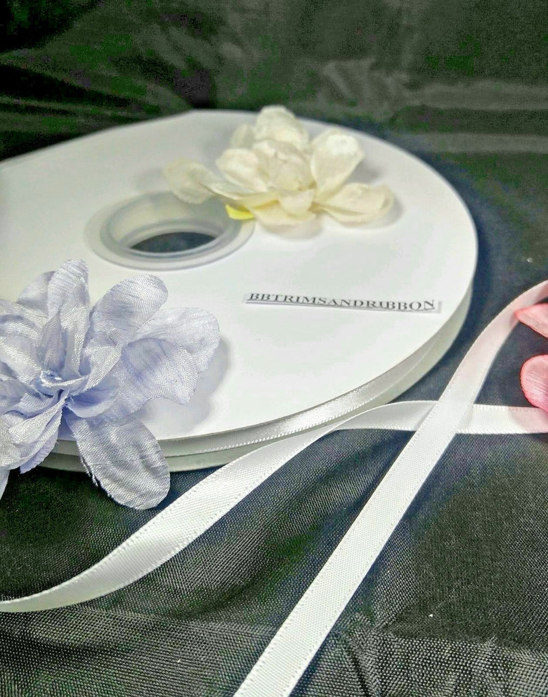 SINGLE FACE SATIN RIBBON - MANY SIZES AND COLORS AVAILABLE! 100 YARD SPOOLS