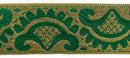 1-1/4" Jacquard Woven Metallic Ribbon Trim - 12 Continuous Yards!