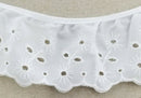 2-1/4" Ruffled Gathered Embroidery Eyelet Trimming - 9 Continuous Yards