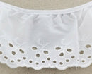 2-3/4" Ruffled Gathered Floral Embroidery Eyelet Trimming - 9 Continuous Yards