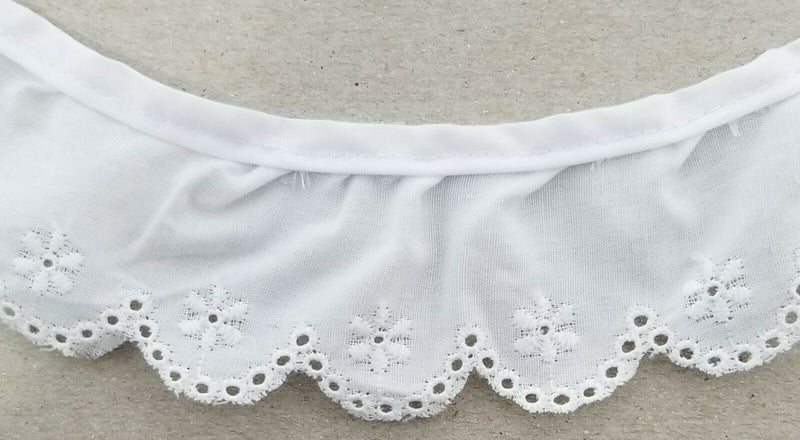 1-7/8" Ruffled Gathered Embroidery Eyelet Trimming - 9 Continuous Yards