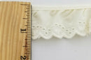 1-1/4" Ruffled Gathered Eyelet Trimming - 9 Continuous Yards - Color Options!
