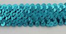 3 ROW (1") STRETCH SEQUIN TRIM - 10 Continuous Yards - Many Colors Available