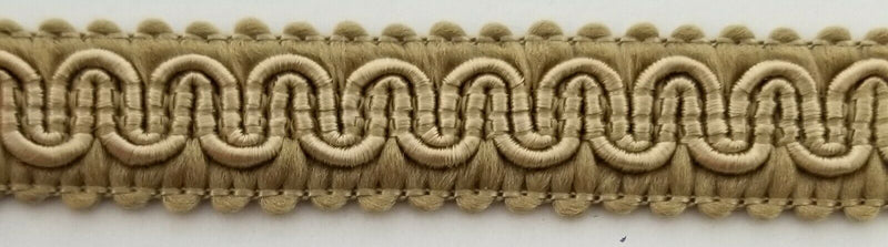 1/2" Scroll Braid Gimp w/ Backing - 12 Continuous Yards - Many Color Options!