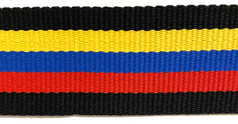 2" Striped Polyester Cotton Webbing - 5 Continuous Yards! Many Colors!