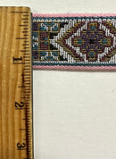1-1/8" Woven Jacquard Tapestry Floral Elegant Webbing Trim -12 Continuous Yards!