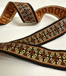 1" Jacquard Woven Metallic Ribbon Trim - 12 Continuous Yards!