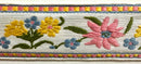 1-3/4" Floral Jacquard Woven Ribbon Trim - 9 Continuous Yards!