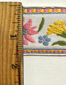 1-3/4" Floral Jacquard Woven Ribbon Trim - 9 Continuous Yards!