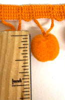 5/8" Pom Pom Poly Ball Fringe- 12 Continuous Yards - Many Colors!