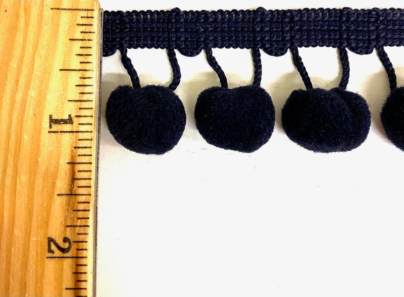 5/8" Pom Pom Poly Ball Fringe- 12 Continuous Yards - Many Colors!