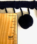 5/8" Pom Pom Poly Ball Fringe- 12 Continuous Yards - Many Colors!