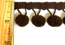 5/8" Pom Pom Poly Ball Fringe- 12 Continuous Yards - Many Colors!