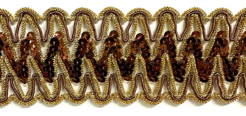 1-7/8" Braided Sequins Trim - 6 Continuous Yards!