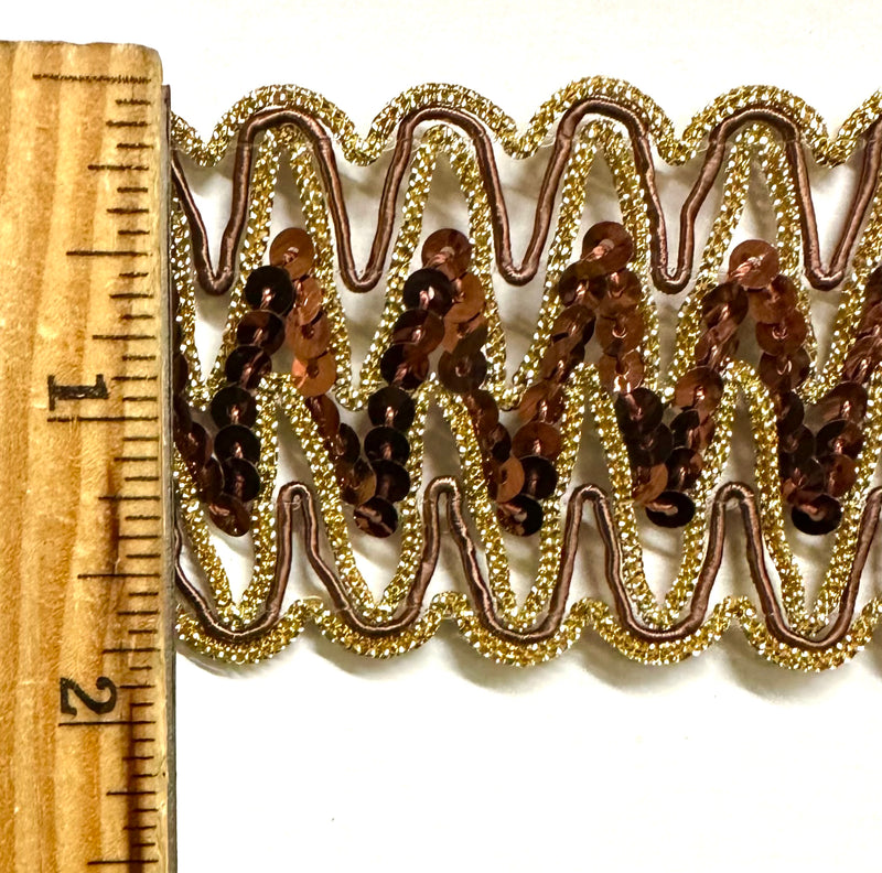1-7/8" Braided Sequins Trim - 6 Continuous Yards!